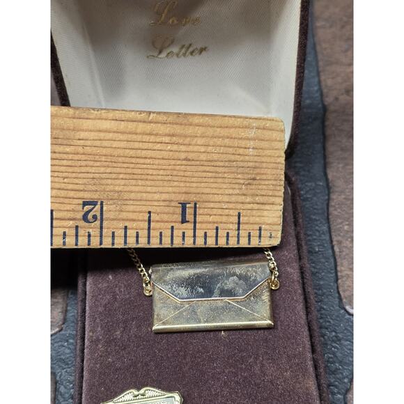 Vintage Love Letter Necklace 18k Gold Electroplate - Picture 5 of 5